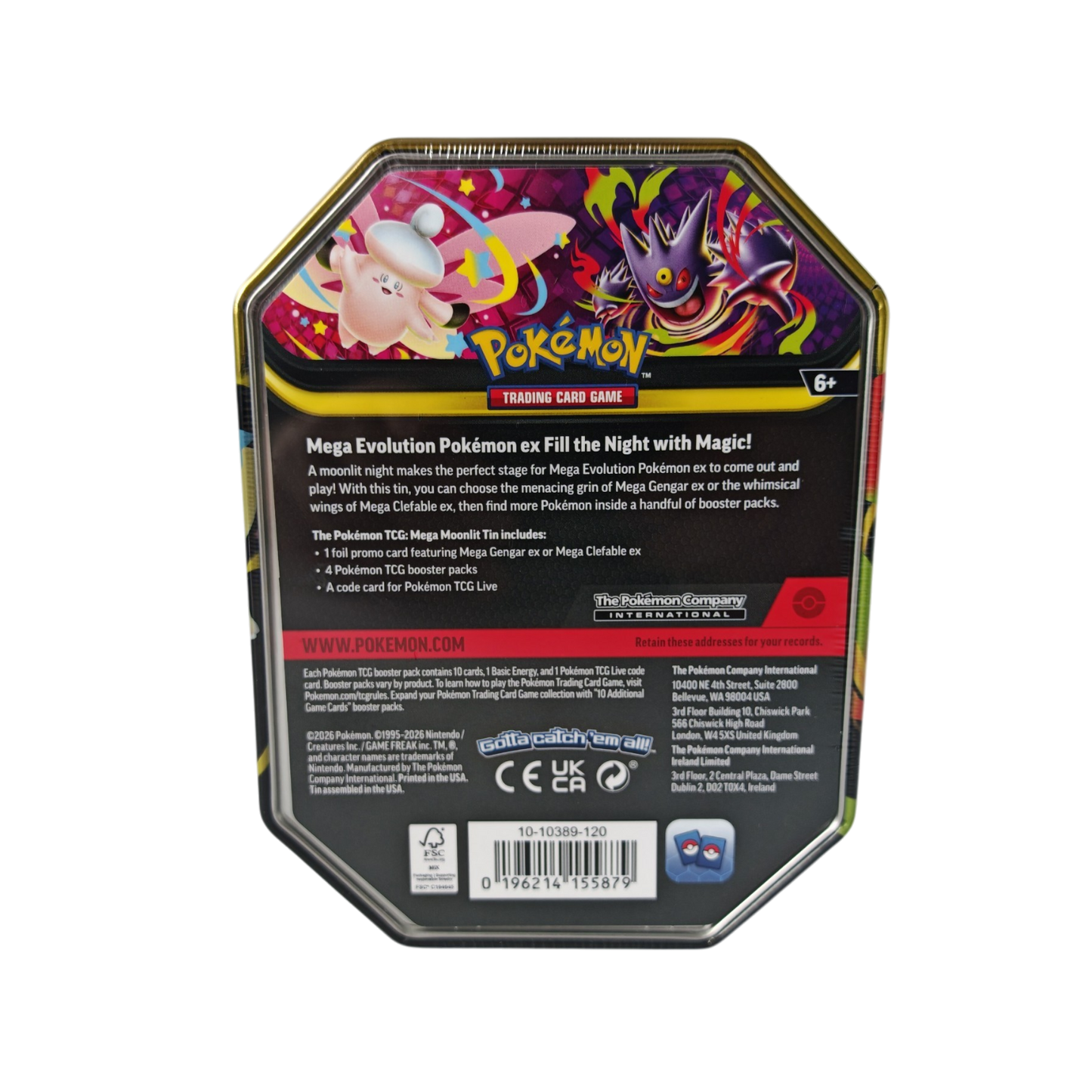 Pokémon Mega Moonlit Tin Mega Gengar